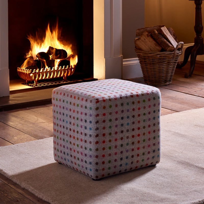 Cube 14x14" Footstool Upholstered Cube Footstools The Footstool