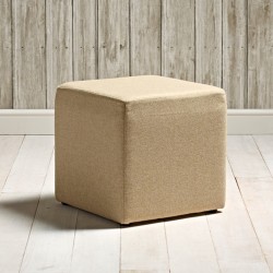 Dalby Cube Footstool 46 x 46cm (18 x 18") Wool Plain Honey Dalby Cube Footstool 46 x 46cm (18 x 18") Wool Plain Honey