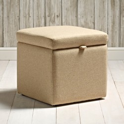 Brechfa Plain Lid Storage Ottoman 48 x 48cm (19 x 19") Wool Plain Honey Brechfa Plain Lid Storage Ottoman 48 x 48cm (19 x 19") Wool Plain Honey