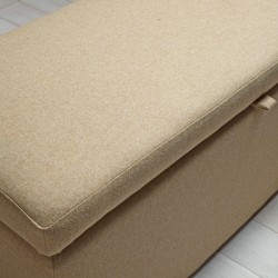 Brechfa Plain Lid Storage Ottoman 152 x 53cm (60 x 21") Wool Plain Honey