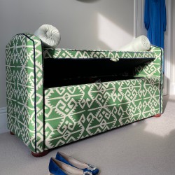 Caldey Plain Lid Curved Arm Storage Ottoman 144 x 56cm (56.5 x 22") COM Haines Collection - Contrast Piped COM - Dark Bun Feet 226056 Caldey Plain Lid Curved Arm Storage Ottoman 144 x 56cm (56.5 x 22") COM Haines Collection - Contrast Piped COM - Dark Bun Feet 226056