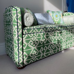 Caldey Plain Lid Curved Arm Storage Ottoman 144 x 56cm (56.5 x 22") COM Haines Collection - Contrast Piped COM - Dark Bun Feet 226056 Caldey Plain Lid Curved Arm Storage Ottoman 144 x 56cm (56.5 x 22") COM Haines Collection - Contrast Piped COM - Dark Bun Feet 226056