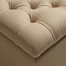 Savernake Deep Buttoned Lid Medium Depth Storage Footstool 91 x 91cm (36 x 36") Wool Plain Honey Savernake Deep Buttoned Lid Medium Depth Storage Footstool 91 x 91cm (36 x 36") Wool Plain Honey