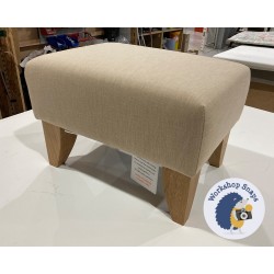 Arden Plain Top Footstool 46 x 33cm (18 x 13") House Cotton Sand - 6ins Convex Tapered Oiled Oak Leg 6067 Arden Plain Top Footstool 46 x 33cm (18 x 13") House Cotton Sand - 6ins Convex Tapered Oiled Oak Leg 6067