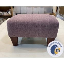 Arden Plain Top Footstool 46 x 33cm (18 x 13") Textured Weave Heather - 5ins Tapered Mahogany Leg 4814 Arden Plain Top Footstool 46 x 33cm (18 x 13") Textured Weave Heather - 5ins Tapered Mahogany Leg 4814