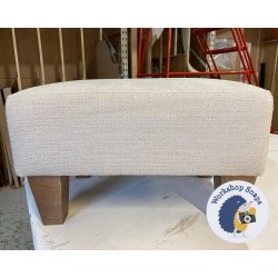 Arden Plain Top Footstool 46 x 33cm (18 x 13") Soft Weave Stone - 5ins Tapered Oak Leg 7462 Arden Plain Top Footstool 46 x 33cm (18 x 13") Soft Weave Stone - 5ins Tapered Oak Leg 7462