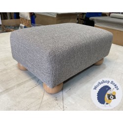 Arden Plain Top Footstool 46 x 33cm (18 x 13") Textured Weave Iron - 2ins Bun Foot Natural 5282 Arden Plain Top Footstool 46 x 33cm (18 x 13") Textured Weave Iron - 2ins Bun Foot Natural 5282