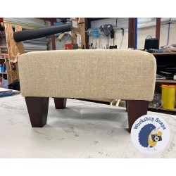 Arden Plain Top Footstool 46 x 33cm (18 x 13") Wool Plain Honey - 5ins Tapered Mahogany Leg 7212 Arden Plain Top Footstool 46 x 33cm (18 x 13") Wool Plain Honey - 5ins Tapered Mahogany Leg 7212