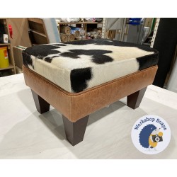 Wentwood Plain Top Footstool with Border 46 x 33cm (18 x 13") COM 100% Real Hide Leather - Bordered and Self Piped in Antique Matt Leather Bridle - 5ins Tapered Mahogany Leg 6560 Wentwood Plain Top Footstool with Border 46 x 33cm (18 x 13") COM 100% Real Hide Leather - Bordered and Self Piped in Antique Matt Leather Bridle - 5ins Tapered Mahogany Leg 6560