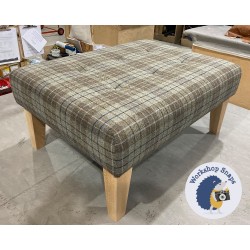 Fernworthy Shallow Buttoned Footstool with Border 81 x 61cm (32 x 24") Customers Own Material - 9ins Tapered Natural Leg 5690 Fernworthy Shallow Buttoned Footstool with Border 81 x 61cm (32 x 24") Customers Own Material - 9ins Tapered Natural Leg 5690