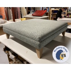 Wentwood Plain Top Footstool with Border 91 x 91cm (36 x 36") COM Romo Calida Dragonfly - 6ins Convex Tapered Oiled Oak Leg 9040 Wentwood Plain Top Footstool with Border 91 x 91cm (36 x 36") COM Romo Calida Dragonfly - 6ins Convex Tapered Oiled Oak Leg 9040