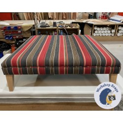 Wentwood Plain Top Footstool with Border 122 x 122cm (48 x 48") COM Andrew Martin Santos Red - 9ins Tapered Natural Leg 6113 Wentwood Plain Top Footstool with Border 122 x 122cm (48 x 48") COM Andrew Martin Santos Red - 9ins Tapered Natural Leg 6113