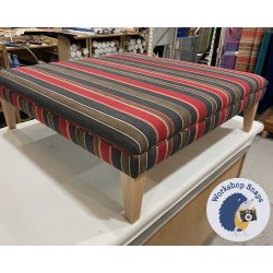 Wentwood Plain Top Footstool with Border 122 x 122cm (48 x 48") COM Andrew Martin Santos Red - 9ins Tapered Natural Leg 6113 Wentwood Plain Top Footstool with Border 122 x 122cm (48 x 48") COM Andrew Martin Santos Red - 9ins Tapered Natural Leg 6113