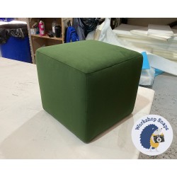 Dalby Cube Footstool 36 x 36cm (14 x 14") Flat Velvet Forest Green 6667 Dalby Cube Footstool 36 x 36cm (14 x 14") Flat Velvet Forest Green 6667