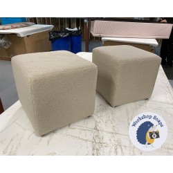 Dalby Cube Footstool 36 x 36cm (14 x 14") Small Boucle Latte x2 9023 Dalby Cube Footstool 36 x 36cm (14 x 14") Small Boucle Latte x2 9023