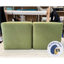 Dalby Cube Footstool 46 x 46cm (18 x 18") House Chenille Lime x2 5078 Dalby Cube Footstool 46 x 46cm (18 x 18") House Chenille Lime x2 5078