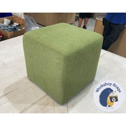 Dalby Cube Footstool 46 x 46cm (18 x 18") House Chenille Lime 5093 Dalby Cube Footstool 46 x 46cm (18 x 18") House Chenille Lime 5093