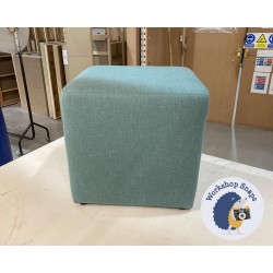Dalby Cube Footstool 46 x 46cm (18 x 18") House Cotton Peacock 7073 Dalby Cube Footstool 46 x 46cm (18 x 18") House Cotton Peacock 7073