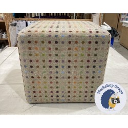 Dalby Cube Footstool 46 x 46cm (18 x 18") Wool Spot Natural Dalby Cube Footstool 46 x 46cm (18 x 18") Wool Spot Natural