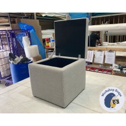 Brechfa Plain Lid Storage Ottoman 48 x 48cm (19 x 19") Basket Weave Sky 222640 2 Brechfa Plain Lid Storage Ottoman 48 x 48cm (19 x 19") Basket Weave Sky 222640 2