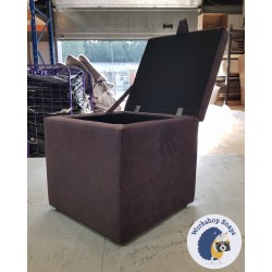 Brechfa Plain Lid Storage Ottoman 48 x 48cm (19 x 19") House Velvet Aubergine 2182441 Brechfa Plain Lid Storage Ottoman 48 x 48cm (19 x 19") House Velvet Aubergine 2182441