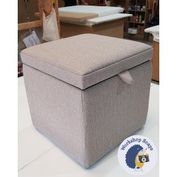 Brechfa Plain Lid Storage Ottoman 48 x 48cm (19 x 19") Textured Weave Stone 4027 Brechfa Plain Lid Storage Ottoman 48 x 48cm (19 x 19") Textured Weave Stone 4027