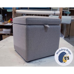 Brechfa Plain Lid Storage Ottoman 48 x 48cm (19 x 19") Textured Weave Stone 39282 Brechfa Plain Lid Storage Ottoman 48 x 48cm (19 x 19") Textured Weave Stone 39282