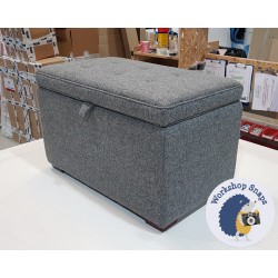 Sherwood Shallow Buttoned & Piped Lid Storage Ottoman 79 x 46cm (31 x 18") Customers Own Material - 1 Inch Dark Square Feet 220903 Sherwood Shallow Buttoned & Piped Lid Storage Ottoman 79 x 46cm (31 x 18") Customers Own Material - 1 Inch Dark Square Feet 220903