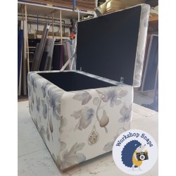 Sherwood Shallow Buttoned & Piped Lid Storage Ottoman 79 x 46cm (31 x 18") Customers Own Material - 1" Square Foot Natural 3662 Sherwood Shallow Buttoned & Piped Lid Storage Ottoman 79 x 46cm (31 x 18") Customers Own Material - 1" Square Foot Natural 3662