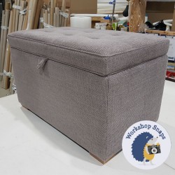 Sherwood Shallow Buttoned & Piped Lid Storage Ottoman 79 x 46cm (31 x 18") Shallow Buttoned Ottoman Basket Weave Grey - 1ins Square Foot Natural 4357 Sherwood Shallow Buttoned & Piped Lid Storage Ottoman 79 x 46cm (31 x 18") Shallow Buttoned Ottoman Basket Weave Grey - 1ins Square Foot Natural 4357