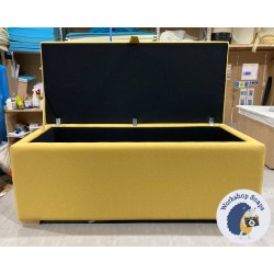 Sherwood Shallow Buttoned & Piped Lid Ottoman 119 x 53cm (47 x 21") Faux Wool Mustard - 1" Light Square 223975 Sherwood Shallow Buttoned & Piped Lid Ottoman 119 x 53cm (47 x 21") Faux Wool Mustard - 1" Light Square 223975