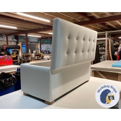 Sherwood Shallow Buttoned & Piped Lid Ottoman 119 x 53cm (47 x 21") House Cotton Pearl - 1.5ins Light Bun Foot 236773 Sherwood Shallow Buttoned & Piped Lid Ottoman 119 x 53cm (47 x 21") House Cotton Pearl - 1.5ins Light Bun Foot 236773