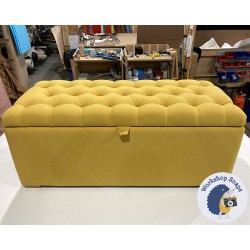 Dean Deep Buttoned Lid Storage Ottoman 119 x 53cm (47 x 21") Faux Wool Mustard - 1ins Light Square Foot 226206 Dean Deep Buttoned Lid Storage Ottoman 119 x 53cm (47 x 21") Faux Wool Mustard - 1ins Light Square Foot 226206