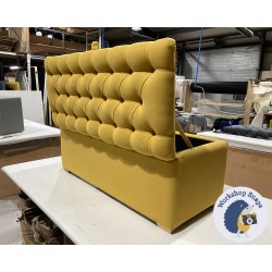 Dean Deep Buttoned Lid Storage Ottoman 119 x 53cm (47 x 21") Faux Wool Mustard - 1ins Light Square Foot 226206 Dean Deep Buttoned Lid Storage Ottoman 119 x 53cm (47 x 21") Faux Wool Mustard - 1ins Light Square Foot 226206