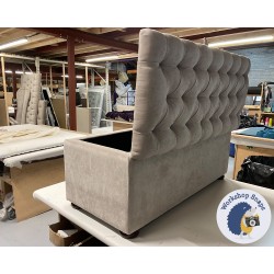 Dean Deep Buttoned Lid Storage Ottoman 119 x 53cm (47 x 21") House Velvet Mushroom - 1.5ins Dark Bun Leg 233165 Dean Deep Buttoned Lid Storage Ottoman 119 x 53cm (47 x 21") House Velvet Mushroom - 1.5ins Dark Bun Leg 233165