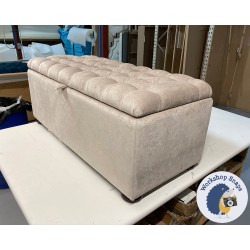 Dean Deep Buttoned Lid Storage Ottoman 119 x 53cm (47 x 21") House Velvet Mushroom - 1.5ins Dark Bun Leg 233165 Dean Deep Buttoned Lid Storage Ottoman 119 x 53cm (47 x 21") House Velvet Mushroom - 1.5ins Dark Bun Leg 233165