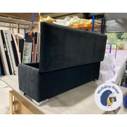 Brechfa Plain Lid Storage Ottoman 152 x 53cm (60 x 21") House Velvet Black - Metal Corner Foot 5392 2 Brechfa Plain Lid Storage Ottoman 152 x 53cm (60 x 21") House Velvet Black - Metal Corner Foot 5392 2