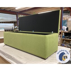 Brechfa Plain Lid Storage Ottoman 152 x 53cm (60 x 21") Soft Weave Lime - 1ins Dark Square 231269