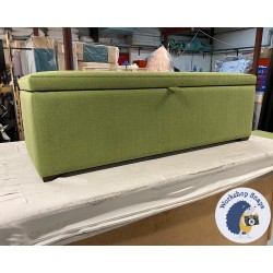 Brechfa Plain Lid Storage Ottoman 152 x 53cm (60 x 21") Soft Weave Lime - 1ins Dark Square 231269