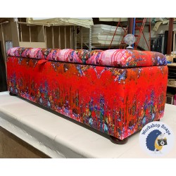Dean Deep Buttoned Lid Storage Ottoman 152 x 53cm (60 x 21") COM Timorous Beasties Thunderbloth - 1.5ins Dark Bun Foot 236577