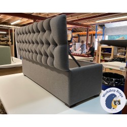 Dean Deep Buttoned Lid Storage Ottoman 152 x 53cm (60 x 21") House Cotton Anthracite - 1ins Dark Square Foot 236262