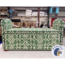 Caldey Plain Lid Curved Arm Storage Ottoman 144 x 56cm (56.5 x 22") COM Haines Collection - Contrast Piped COM - Dark Bun Feet 226056 Caldey Plain Lid Curved Arm Storage Ottoman 144 x 56cm (56.5 x 22") COM Haines Collection - Contrast Piped COM - Dark Bun Feet 226056