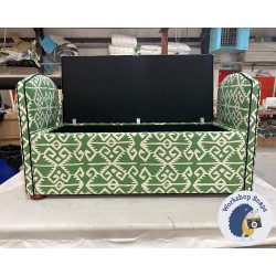 Caldey Plain Lid Curved Arm Storage Ottoman 144 x 56cm (56.5 x 22") COM Haines Collection - Contrast Piped COM - Dark Bun Feet 226056 Caldey Plain Lid Curved Arm Storage Ottoman 144 x 56cm (56.5 x 22") COM Haines Collection - Contrast Piped COM - Dark Bun Feet 226056