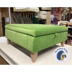 Heartwood Plain & Piped Lid Medium Depth Storage Footstool 91 x 91cm (36 x 36") COM Romo Prairie - 6ins Convex Washed Oak Leg 8884 Heartwood Plain & Piped Lid Medium Depth Storage Footstool 91 x 91cm (36 x 36") COM Romo Prairie - 6ins Convex Washed Oak Leg 8884