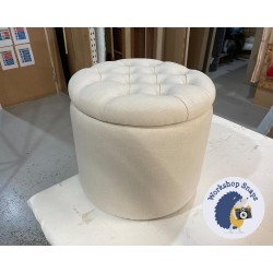 Selwood Deep Buttoned & Piped Lid Full Depth Round Storage Footstool 51cm (20") House Cotton Pebble 6903 Selwood Deep Buttoned & Piped Lid Full Depth Round Storage Footstool 51cm (20") House Cotton Pebble 6903