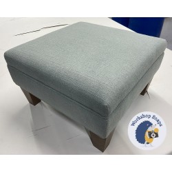 Wentwood Plain Top Footstool with Border 46 x 46cm (18 x 18") Soft Weave Atmosphere - Single Piped Trim - 12.7cm Tapered Leg Oak 9661 Wentwood Plain Top Footstool with Border 46 x 46cm (18 x 18") Soft Weave Atmosphere - Single Piped Trim - 12.7cm Tapered Leg Oak 9661