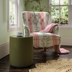 Galloway Glass Insert Drum Stool 38 x 46cm (15 x 18") in Soft Weave Forest - No Trim Galloway Glass Insert Drum Stool 38 x 46cm (15 x 18") in Soft Weave Forest - No Trim