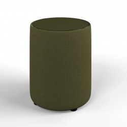 Galloway Glass Insert Drum Stool 38 x 46cm (15 x 18") in Soft Weave Forest - No Trim Galloway Glass Insert Drum Stool 38 x 46cm (15 x 18") in Soft Weave Forest - No Trim